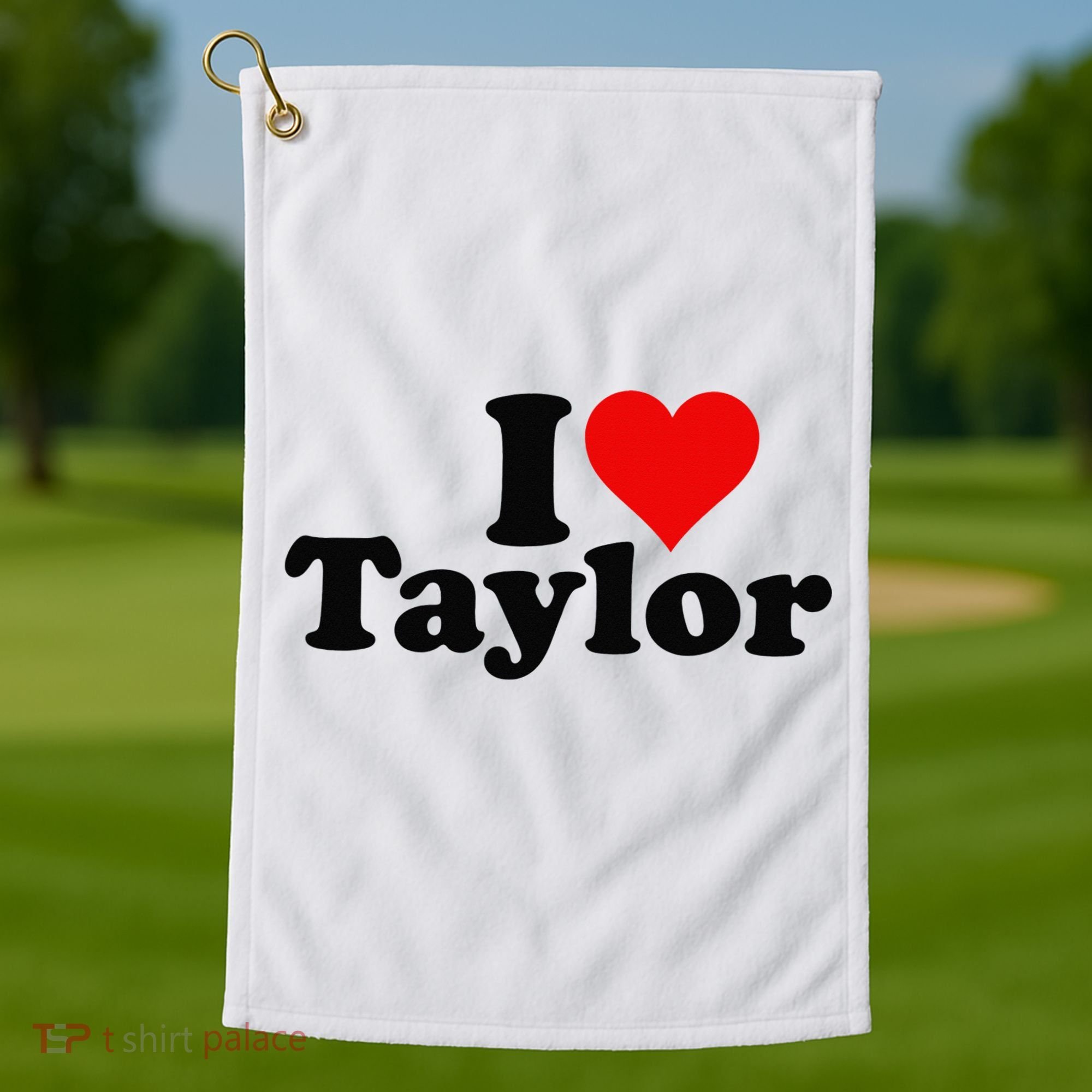 I HEART LOVE TAYLOR Golf Towel