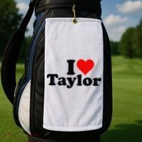 I HEART LOVE TAYLOR Golf Towel thumb 2