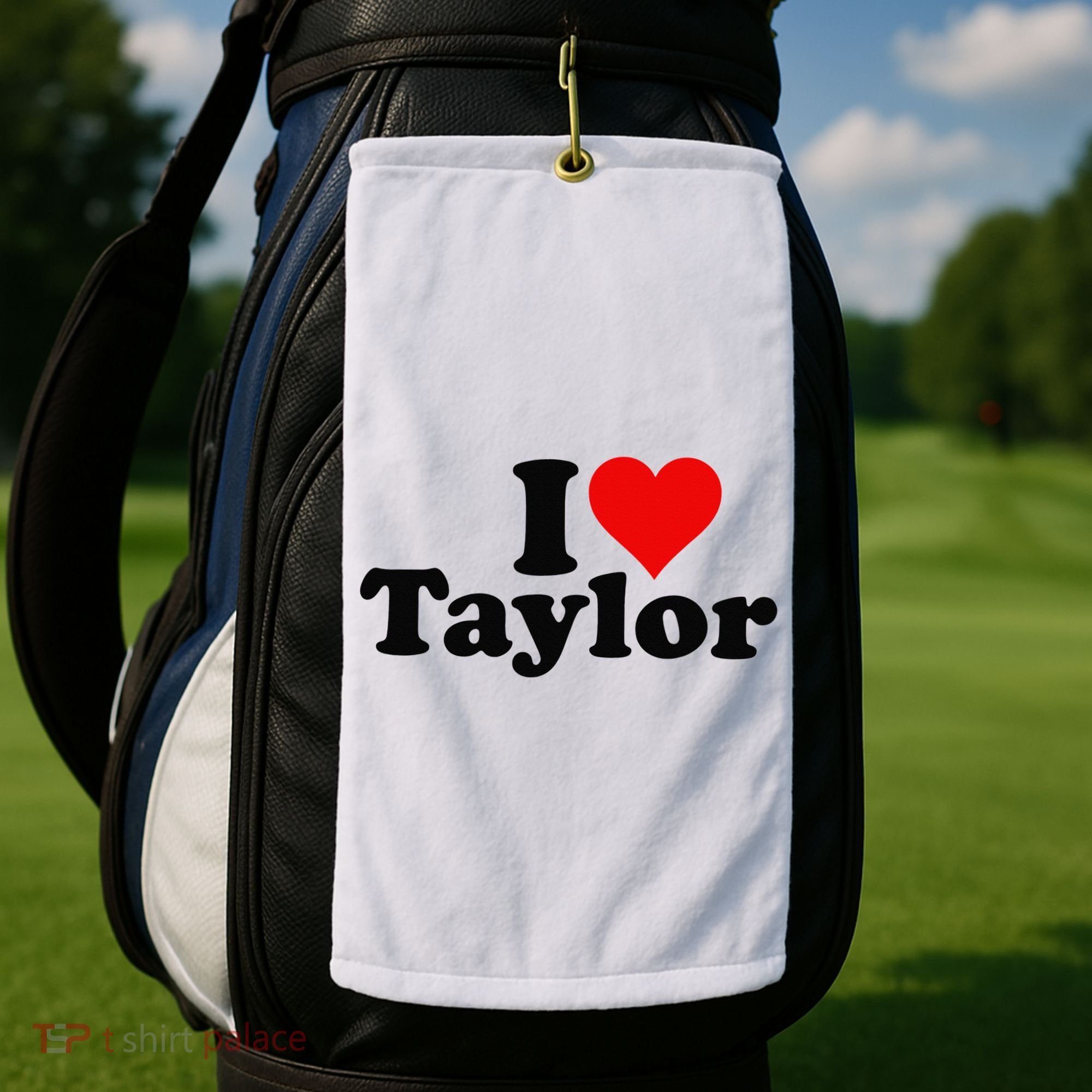 I HEART LOVE TAYLOR Golf Towel