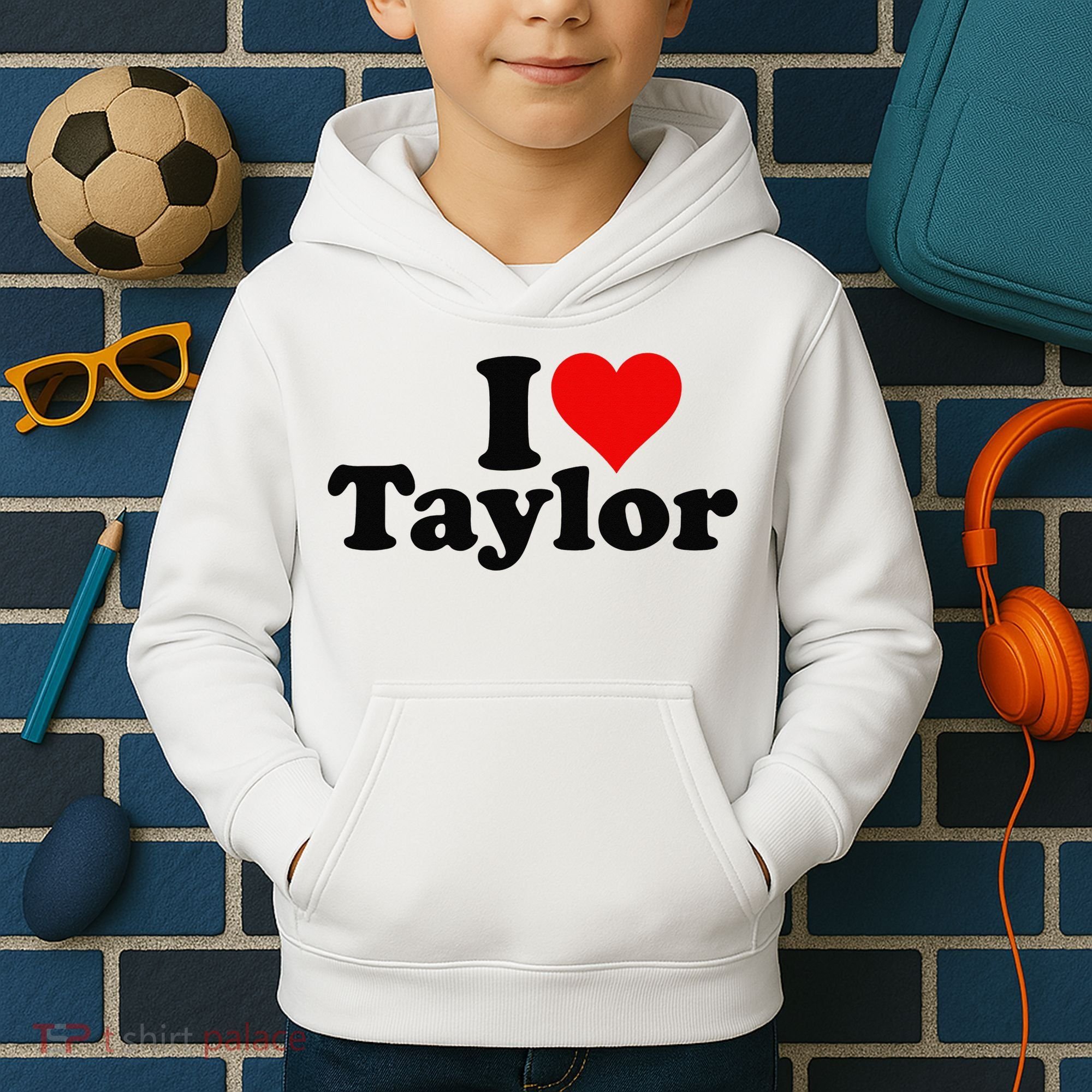I HEART LOVE TAYLOR Kids Hoodie