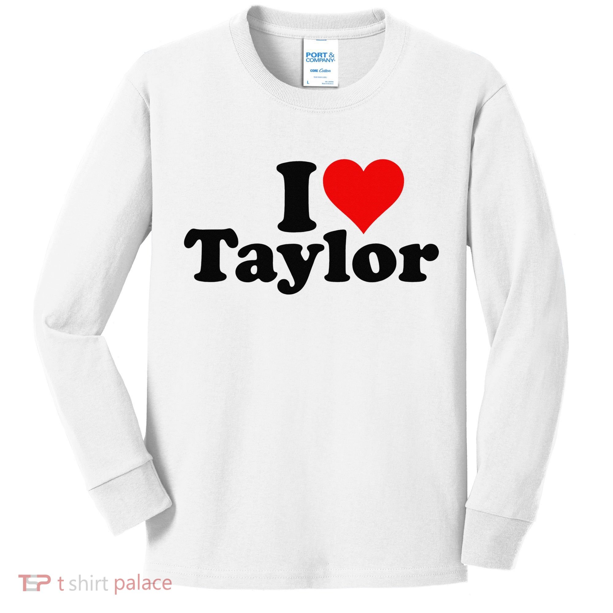 I HEART LOVE TAYLOR Kids Long Sleeve Shirt
