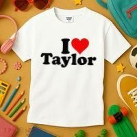 I HEART LOVE TAYLOR Kids T-Shirt thumb 3