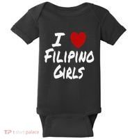 I Heart (Love) Filipino Attraction Asian Preference Baby Bodysuit thumb 0