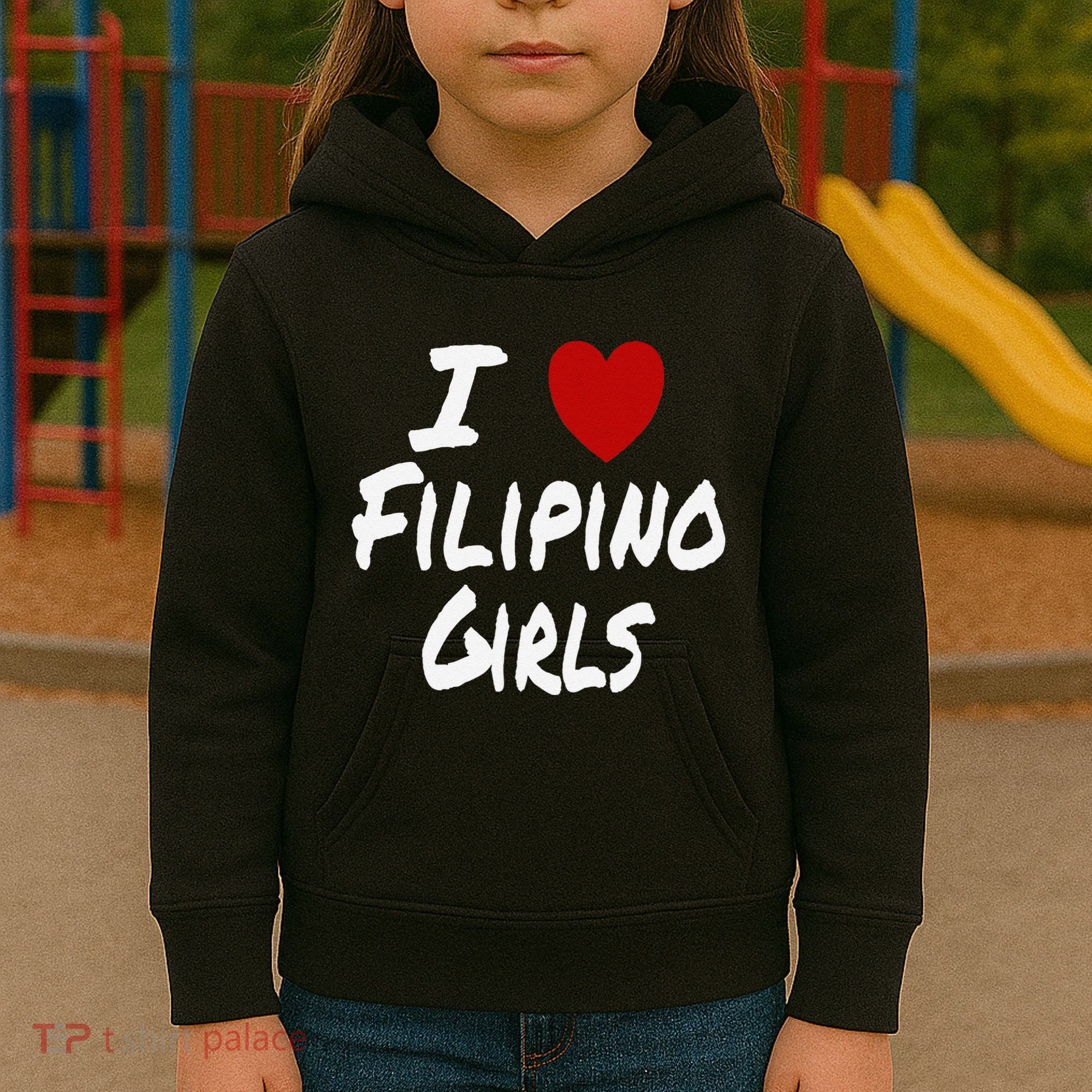 I Heart (Love) Filipino Attraction Asian Preference Kids Hoodie