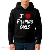 I Heart (Love) Filipino Attraction Asian Preference Kids Hoodie thumb 4