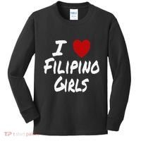I Heart (Love) Filipino Attraction Asian Preference Kids Long Sleeve Shirt thumb 0