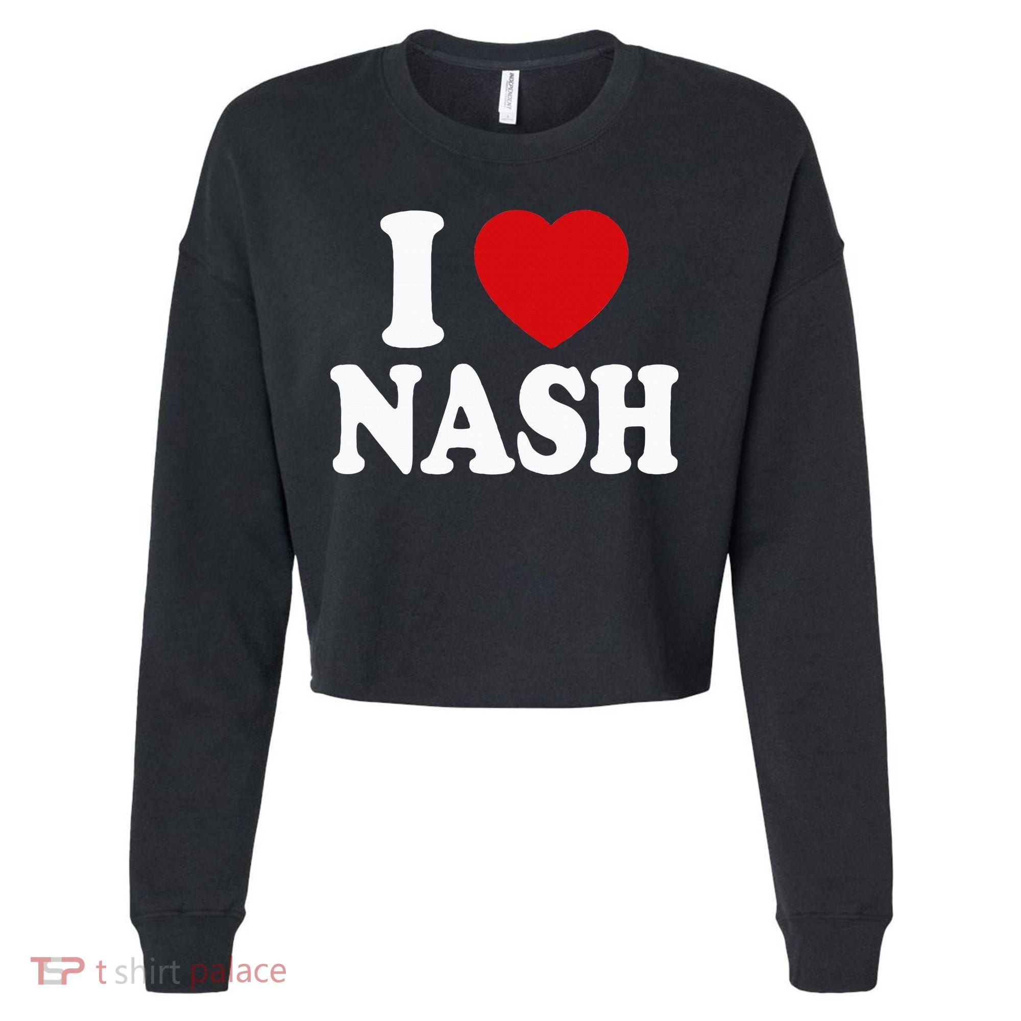 I Heart Love Nash Cropped Pullover Crew