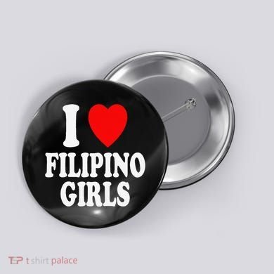 I Heart (Love) Filipino Attraction Asian Preference Button