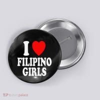 I Heart (Love) Filipino Attraction Asian Preference Button thumb 0