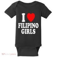 I Heart (Love) Filipino Attraction Asian Preference Baby Bodysuit thumb 0