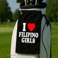 I Heart (Love) Filipino Attraction Asian Preference Golf Towel thumb 2