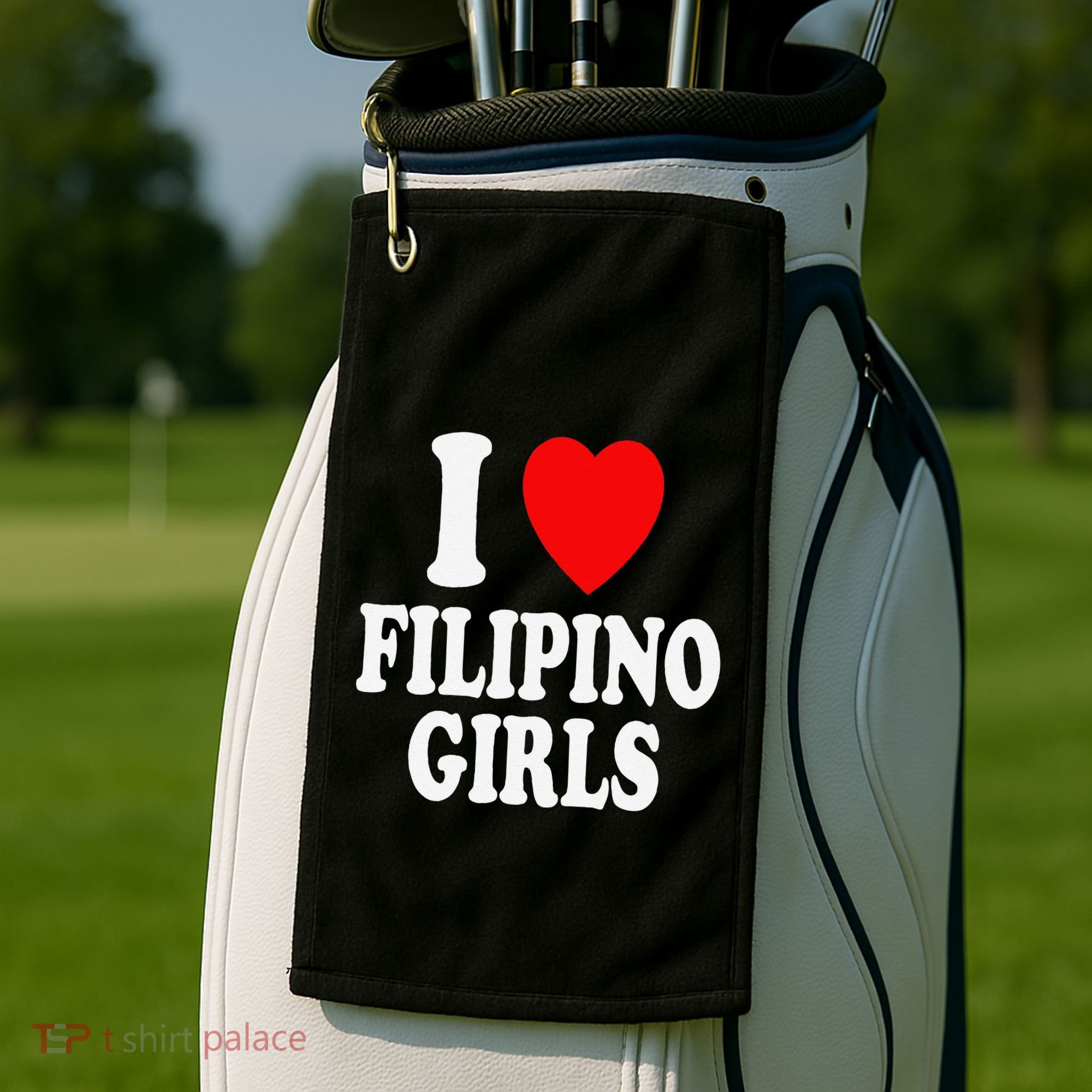 I Heart (Love) Filipino Attraction Asian Preference Golf Towel