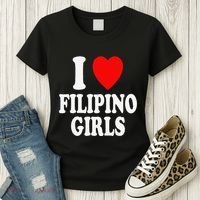 I Heart (Love) Filipino Attraction Asian Preference Women's T-Shirt thumb 3