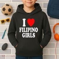 I Heart (Love) Filipino Attraction Asian Preference Kids Hoodie thumb 2