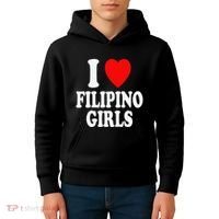 I Heart (Love) Filipino Attraction Asian Preference Kids Hoodie thumb 4