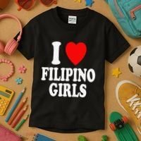 I Heart (Love) Filipino Attraction Asian Preference Kids T-Shirt thumb 3