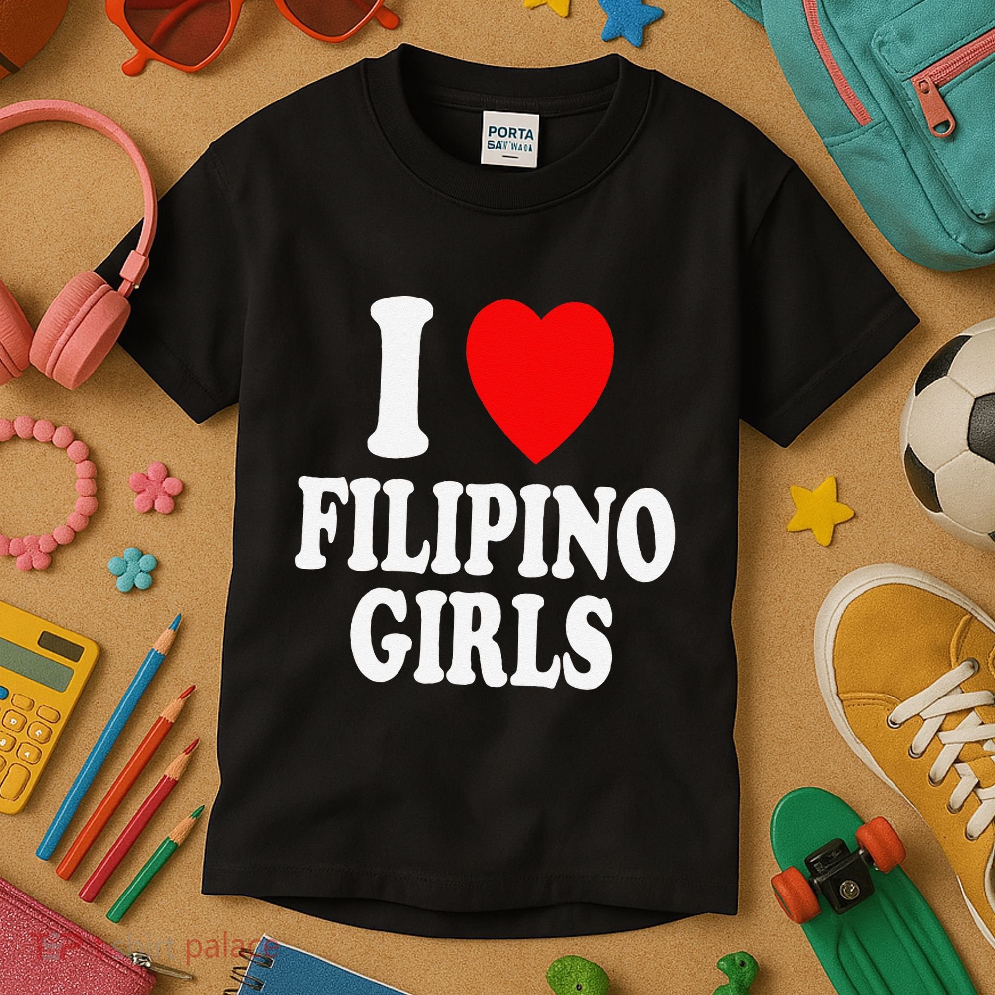I Heart (Love) Filipino Attraction Asian Preference Kids T-Shirt