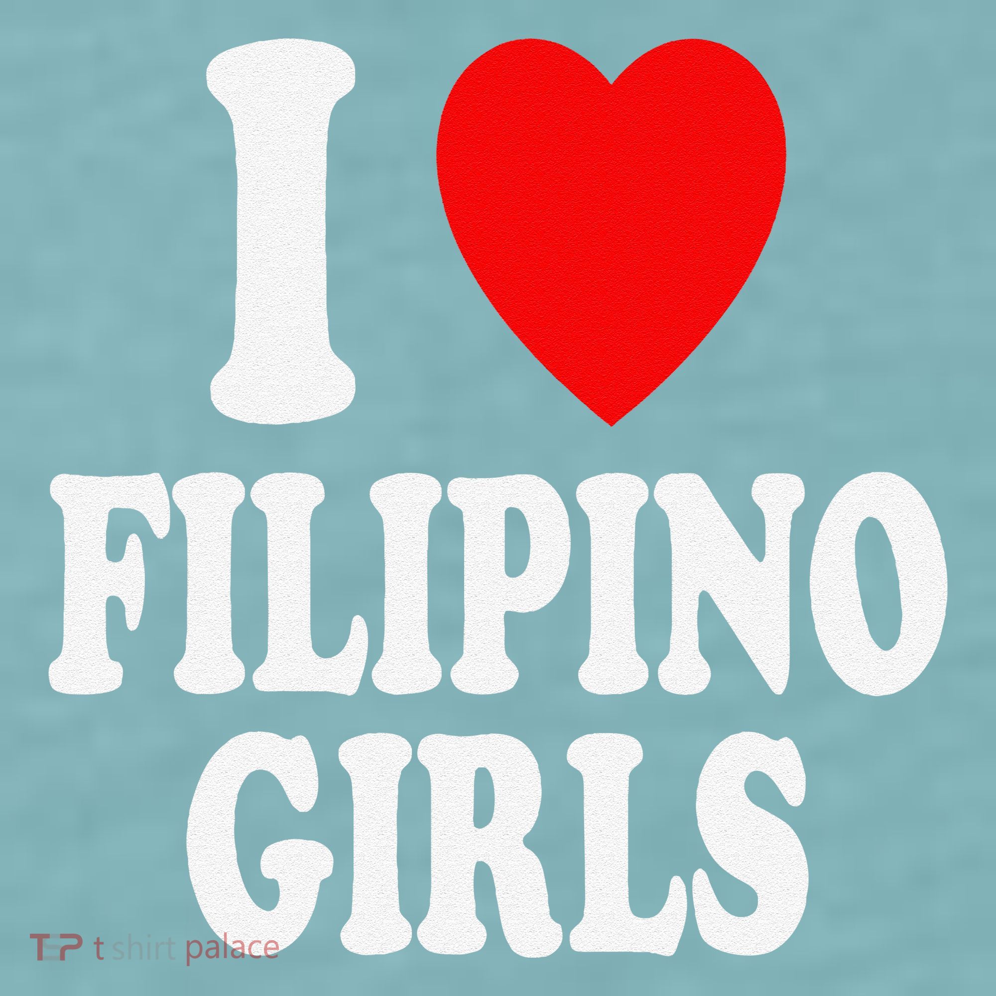 I Heart (Love) Filipino Attraction Asian Preference Sueded Cloud Jersey T-Shirt