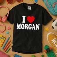 I Heart Love Morgan Kids T-Shirt thumb 3