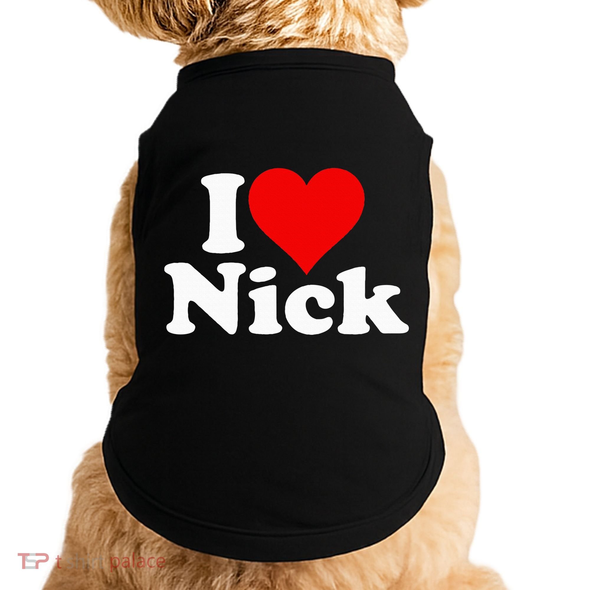 I Heart Love Nick Nicholas Doggie Tank