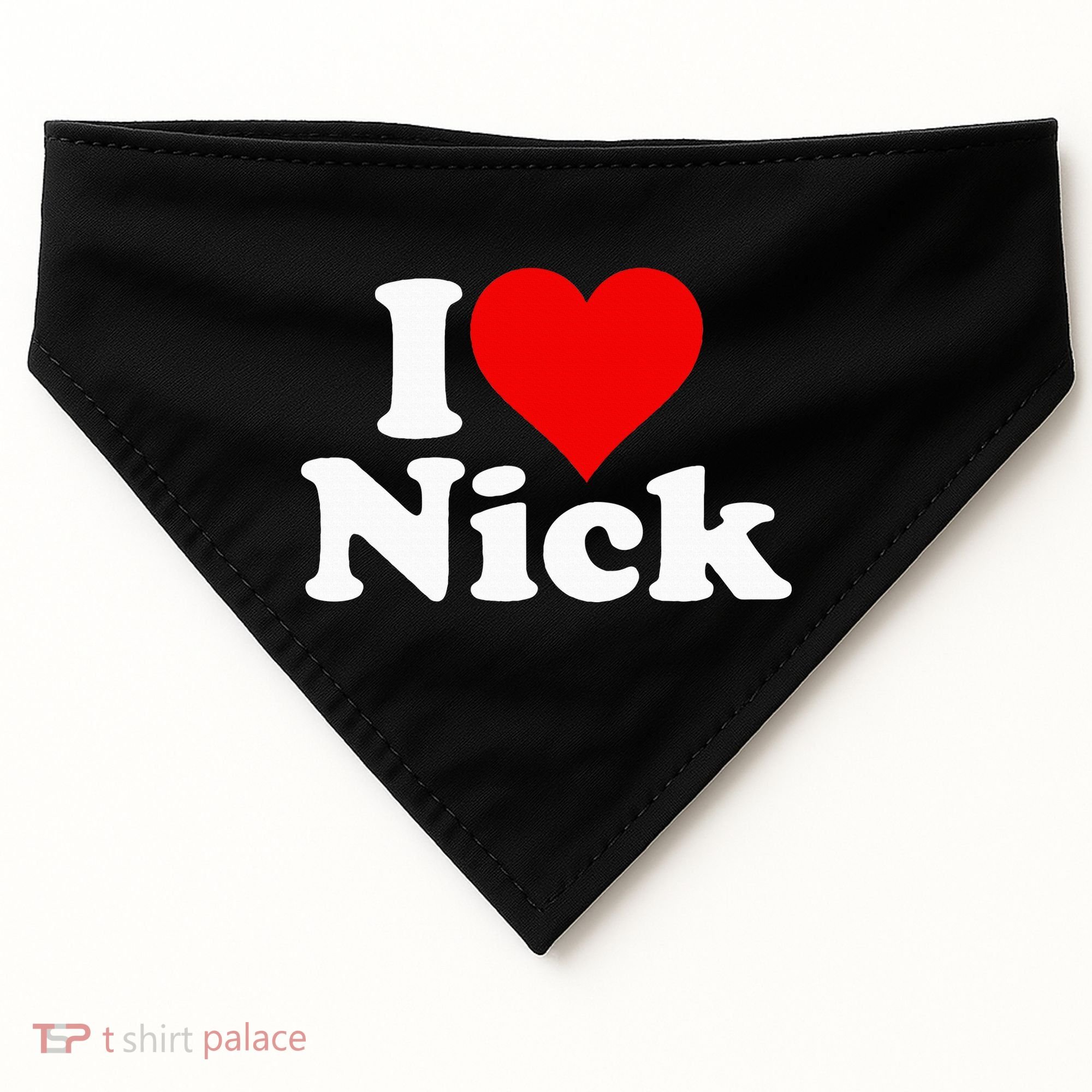 I Heart Love Nick Nicholas USA-Made Doggie Bandana