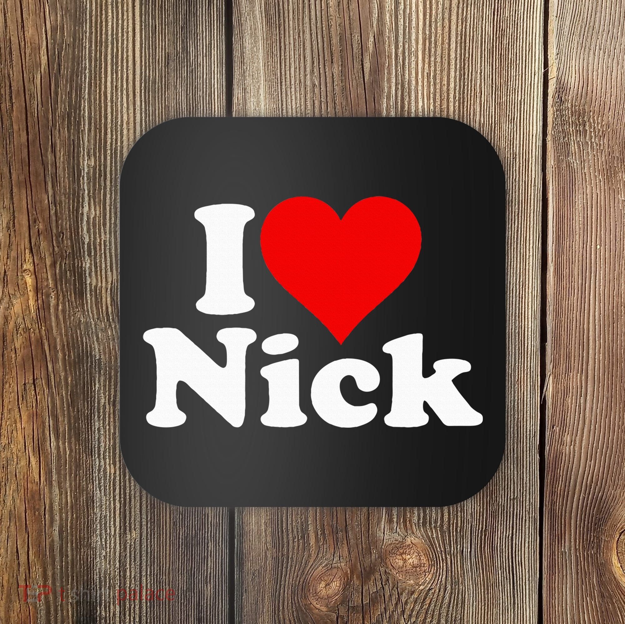 I Heart Love Nick Nicholas Coaster