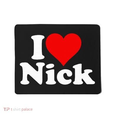 I Heart Love Nick Nicholas Mousepad