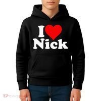 I Heart Love Nick Nicholas Kids Hoodie thumb 4