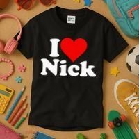 I Heart Love Nick Nicholas Kids T-Shirt thumb 3