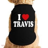 I Heart Love Travis Doggie Tank thumb 0