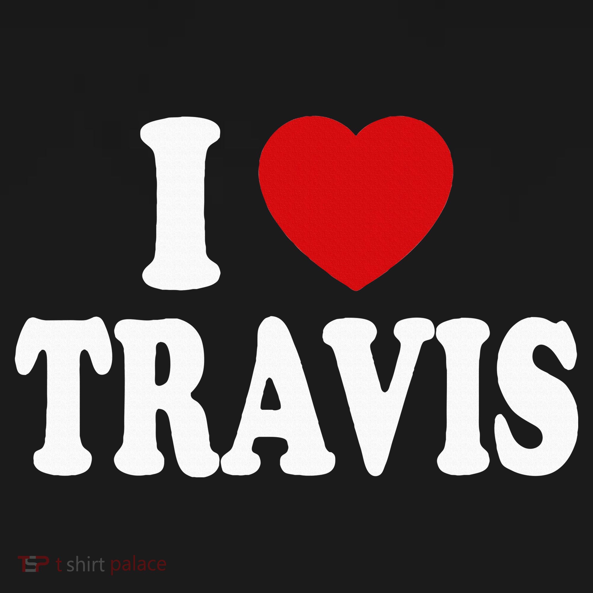 I Heart Love Travis Mousepad