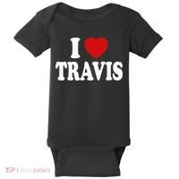 I Heart Love Travis Baby Bodysuit thumb 0