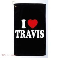 I Heart Love Travis Golf Towel thumb 0
