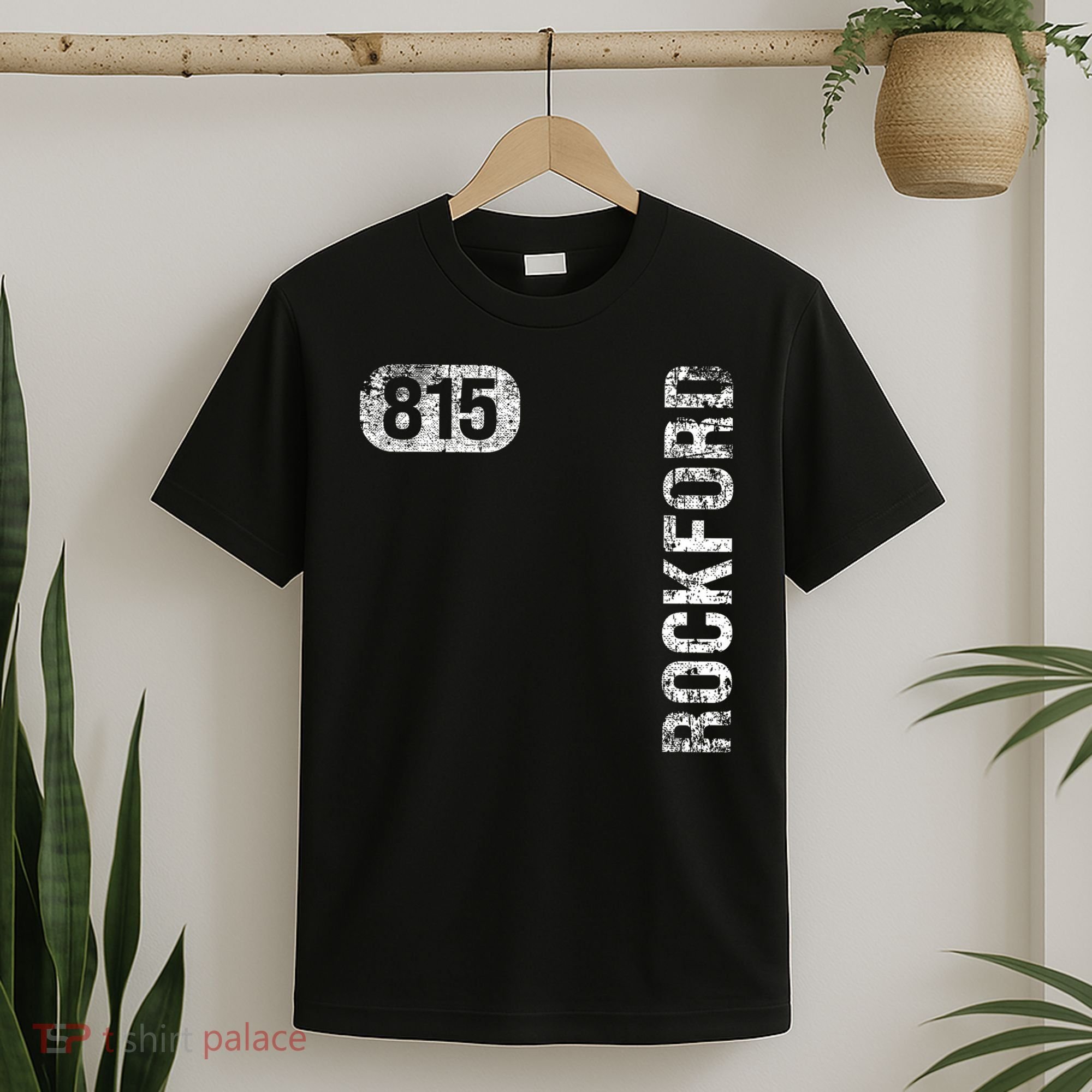 Il Hometown Love Retro Souvenir Rockford Illinois 815 Area Code Vintage Retro T-Shirt