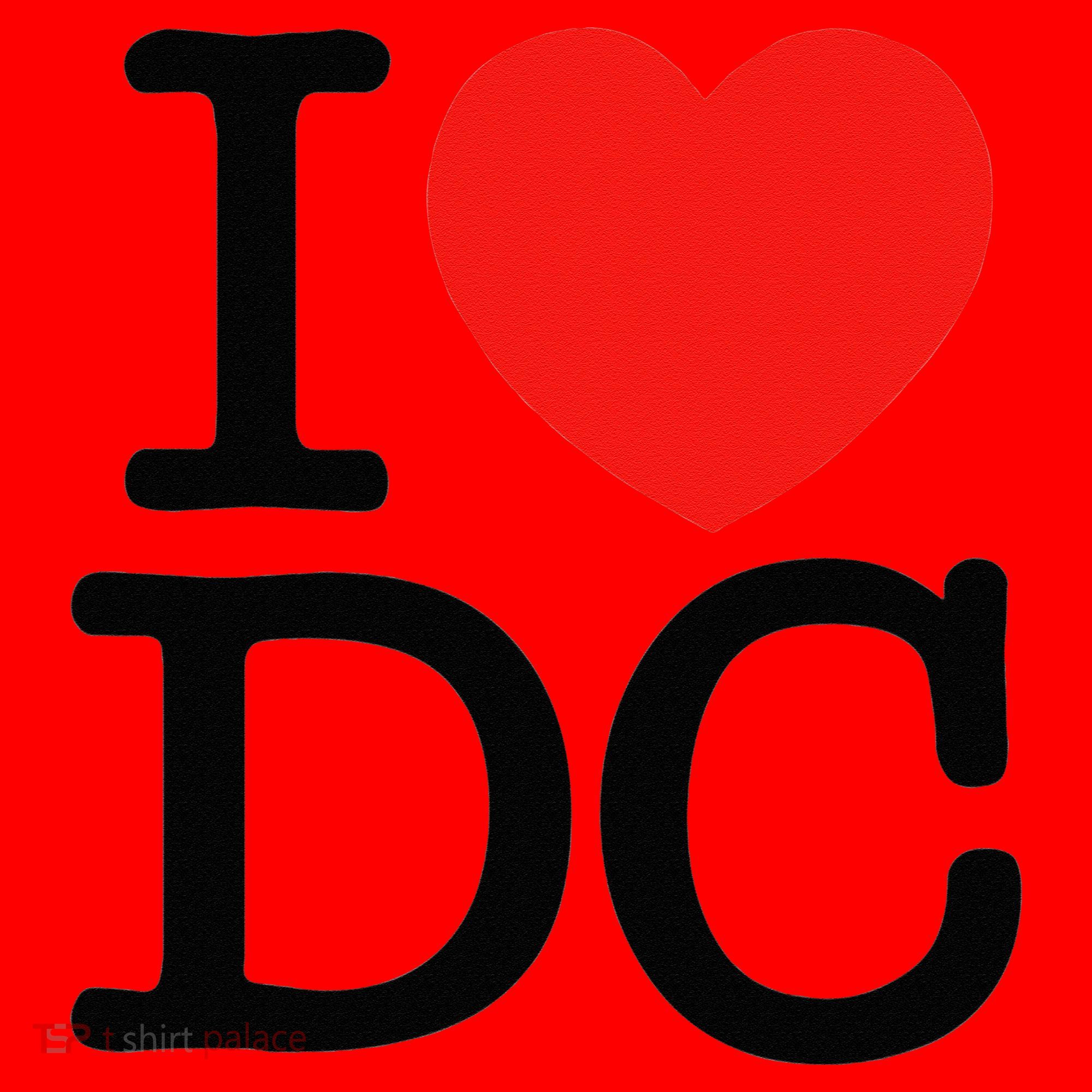 I Heart Love Washington WA DC Classic Font Santa Hat