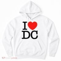 I Heart Love Washington WA DC Classic Font Hoodie thumb 0