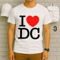 I Heart Love Washington WA DC Classic Font T-Shirt thumb 6