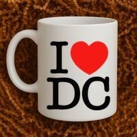 I Heart Love Washington WA DC Classic Font Coffee Mug thumb 2