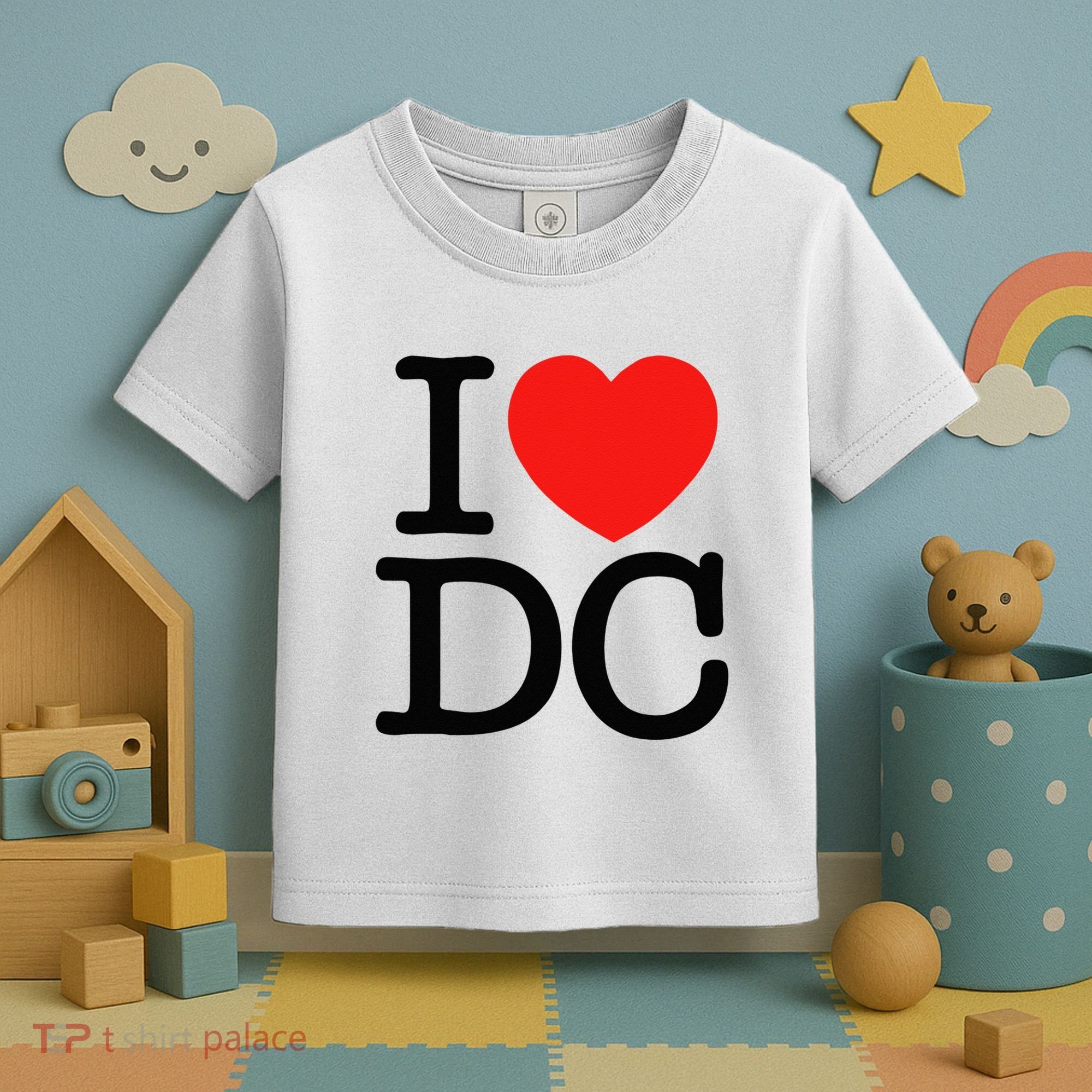 I Heart Love Washington WA DC Classic Font Toddler T-Shirt