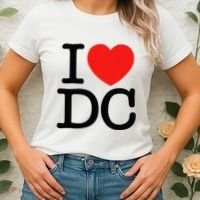 I Heart Love Washington WA DC Classic Font Women's T-Shirt thumb 2