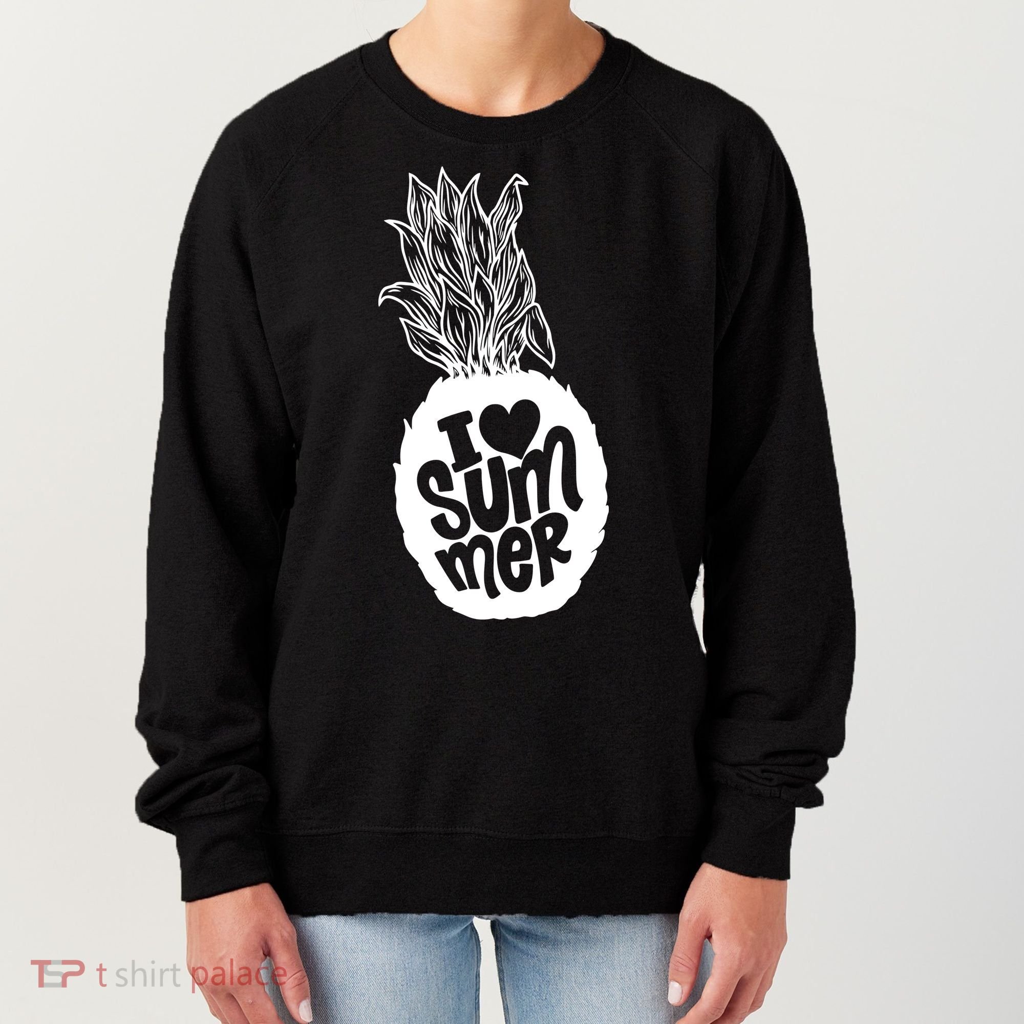 I Heart (Love) Summer Pineapple Women's Sweatshirt
