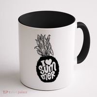 I Heart (Love) Summer Pineapple Coffee Mug thumb 1