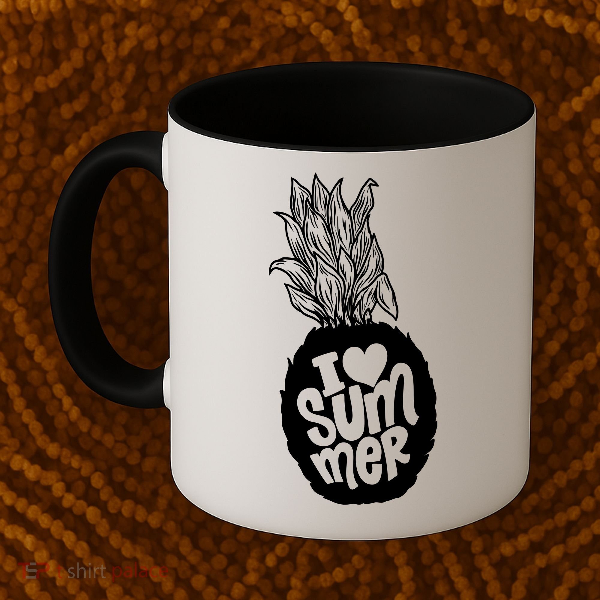 I Heart (Love) Summer Pineapple Coffee Mug