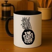 I Heart (Love) Summer Pineapple Coffee Mug thumb 4