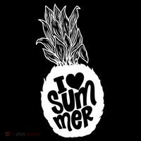 I Heart (Love) Summer Pineapple Women's Hoodie thumb 2
