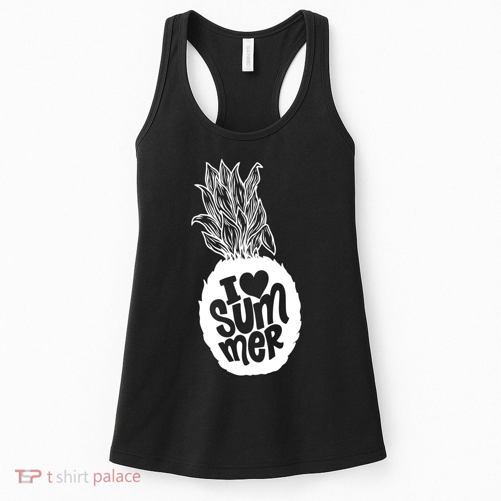 I Heart (Love) Summer Pineapple Women's Tank Top