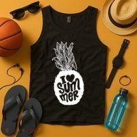 I Heart (Love) Summer Pineapple Tank Top thumb 4
