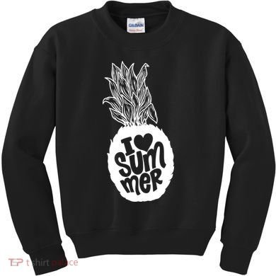 I Heart (Love) Summer Pineapple Kids Sweatshirt