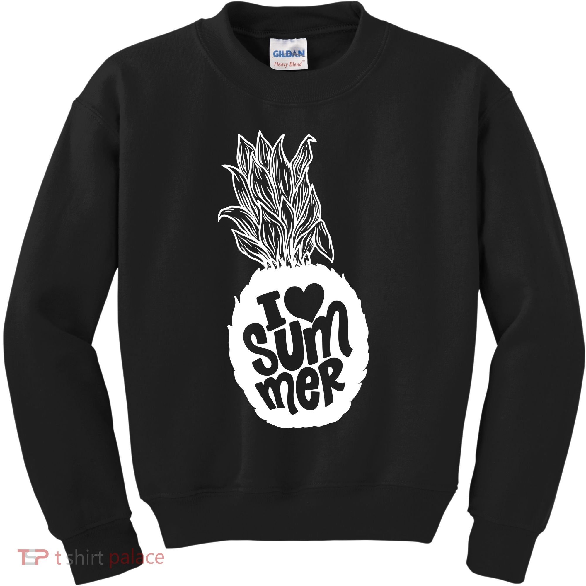 I Heart (Love) Summer Pineapple Kids Sweatshirt