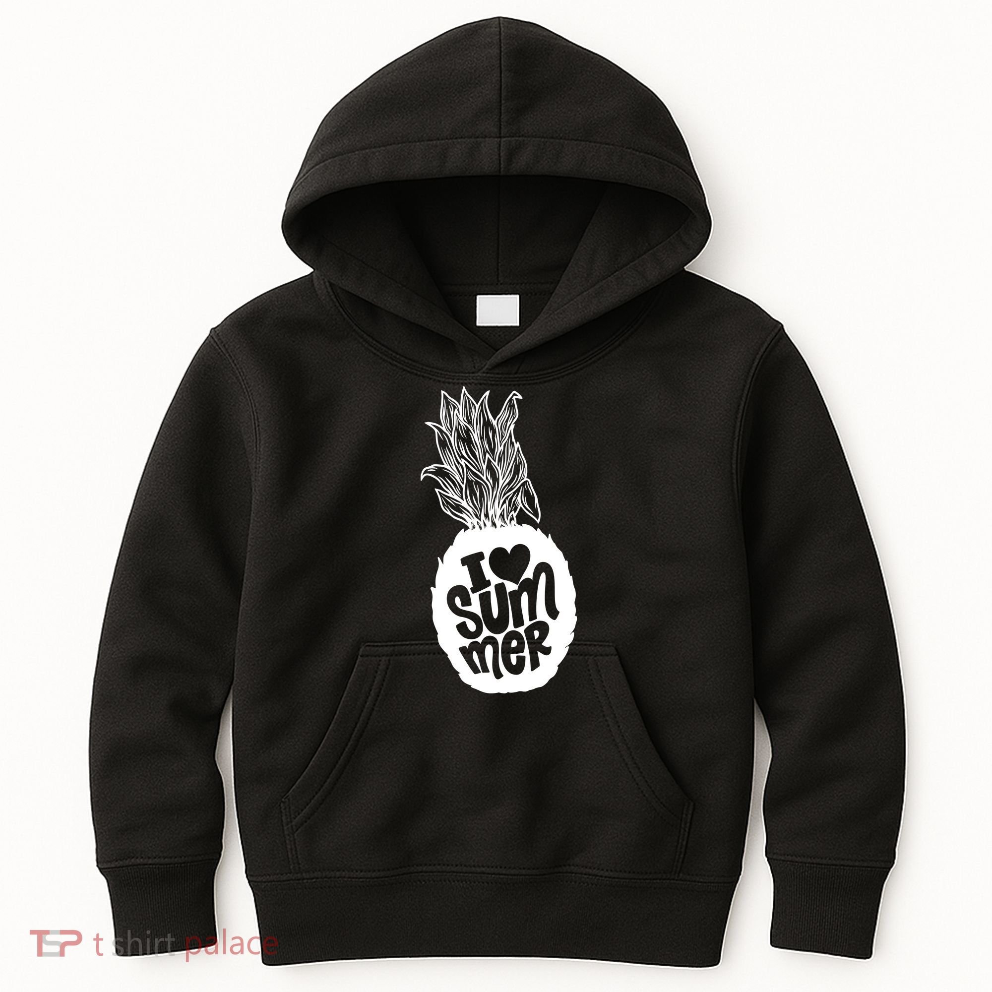 I Heart (Love) Summer Pineapple Kids Hoodie